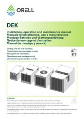 ORELL DEK04CT0B Installation, Operation And Maintenance Manual