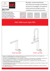 Kwc ONO PRO Installation And Service Instructions Manual