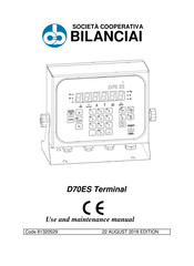 Bilanciai D70ES Use And Maintenance Manual