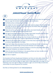 AMAZONAS CROSS CARRY CARRY BABY Instructions Manual