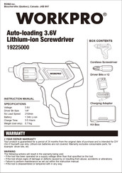WorkPro 19225000 Instruction Manual