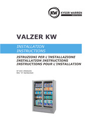 Kysor/Warren VALZER KW Installation Instructions Manual
