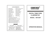 Kusam-Meco KM 039F Operation Manual