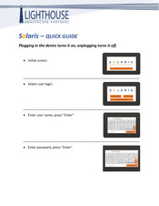 Lighthouse Solaris Quick Manual