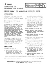 Vicon V3030APT Instructions For Installation And Operation Manual