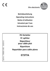 IFM Electronic E7377A Operating Instructions Manual