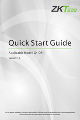 ZKTeco G4 Quick Start Manual