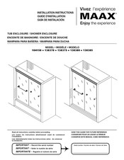 MAAX 104158 Installation Instructions Manual