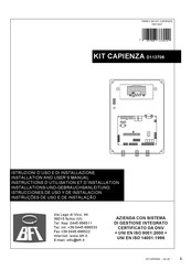 BFT KIT CAPIENZA D113708 Installation And User Manual