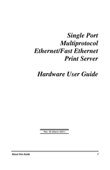 TRENDnet TE100-PS1plus Hardware User's Manual