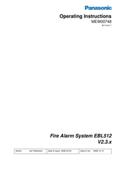 Panasonic EBL512 Operating Instructions Manual