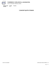 Volvo 8670993 Installation Instructions Manual