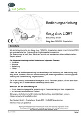 sun garden Easy Sun Operation Manual
