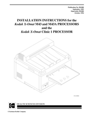 Kodak HEALTH SCIENCES X-Omat M43A Installation Instructions Manual