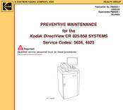 Kodak DirectView CR 825 Preventive Maintenance