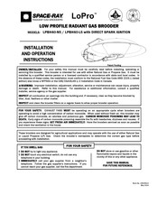 Space-Ray LoPro LPBH40-N5 Installation And Operation Instructions Manual