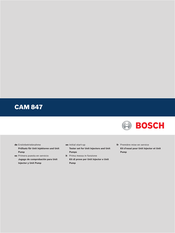 Bosch CAM 847 Initial Start-Up