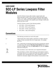 National Instruments SCC-LP03 User Manual