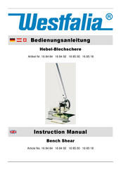Westfalia 16 85 18 Instruction Manual