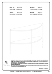 Walker Edison AFELLET Assembly Instructions Manual