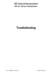 Nokia RH-21 Series Troubleshooting Manual