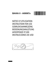 CICSA BAHIA II Instructions For Use Manual
