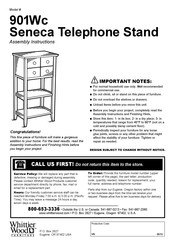 Whittier Wood Seneca 901Wc Assembly Instructions Manual