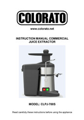 COLORATO CLPJ-700S Instruction Manual