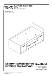 Next SALVAGE CABIN BED 175296 Assembly Instructions Manual
