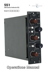 Rupert Neve Designs 551 Operation Manual