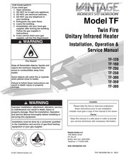 Vantage Hearth TF-300 Installation, Operation & Service Manual