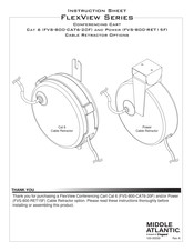 Middle Atlantic FVS-800-CAT6-20F Instruction Sheet