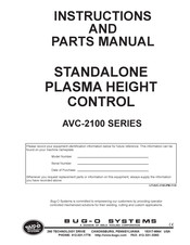 Bug-O Systems AVC-2100 Series Instructions And Parts Manual