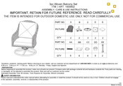 Costco 3pc Woven Balcony Set Assembly / Care & Use Instructions