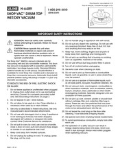 U-Line SHOP-VAC H-6489 Manual