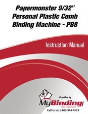 Martin Yale Industries Papermonster PB8 Operating Instructions Manual