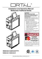 Ortal Wilderness Traditional Series Installation And Operation Manual