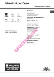 Hotpoint Ariston BMTM 1721 V Operating Instructions Manual