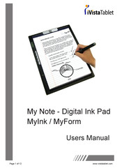 iVistaTablet MyNote MyForm User Manual
