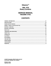 GLEANER R76 Service Manual