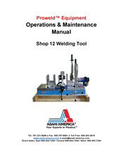 Asahi/America Proweld Shop 12 Operation & Maintenance Manual