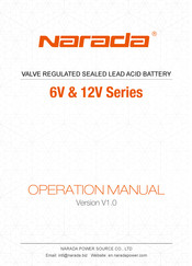 Narada 12V Series Operation Manual