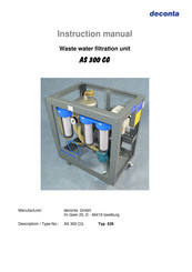 deconta AS 300 CG Instruction Manual