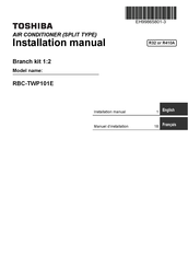 Toshiba RBC-TWP101E Installation Manual