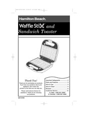 hamilton beach waffle stix