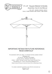 Seasons Sentry UMB-546980C Assembly, Care & Use Manual