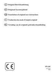 AL-KO 476 245 Translation Of Original User Instructions