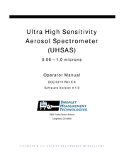 Droplet UHSAS-G Operator's Manual