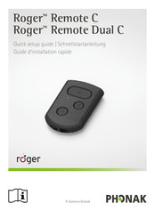 Phonak Roger Remote C Quick Setup Manual