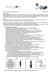 REUTLINGER 66 Original Instruction Manual